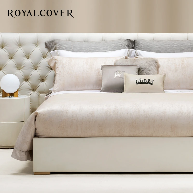 ROYALCOVER/罗卡芙100S双股长绒棉色织提花四件套 波托菲诺