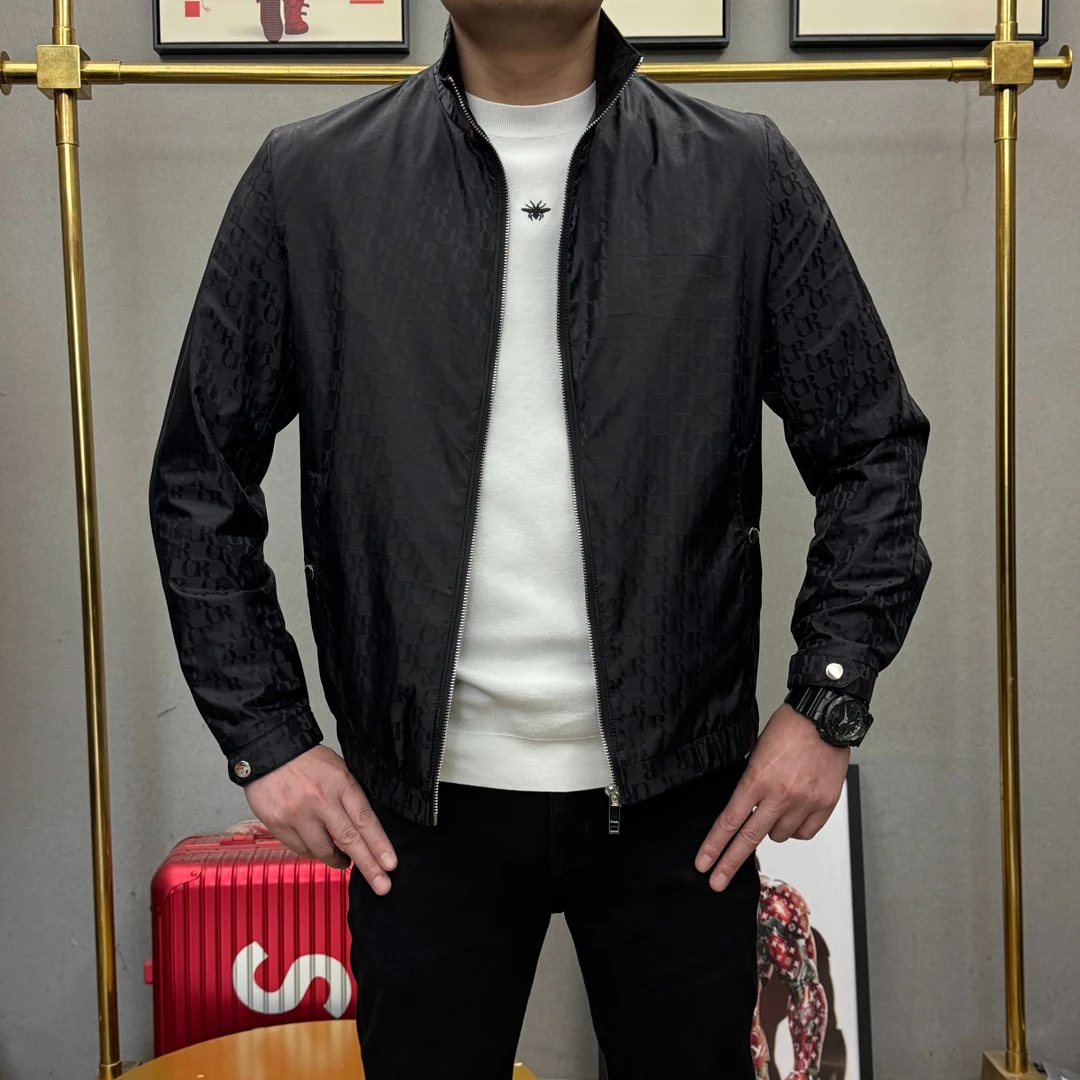 2025秋冬新款欧货时尚潮流暗花男士夹克8668