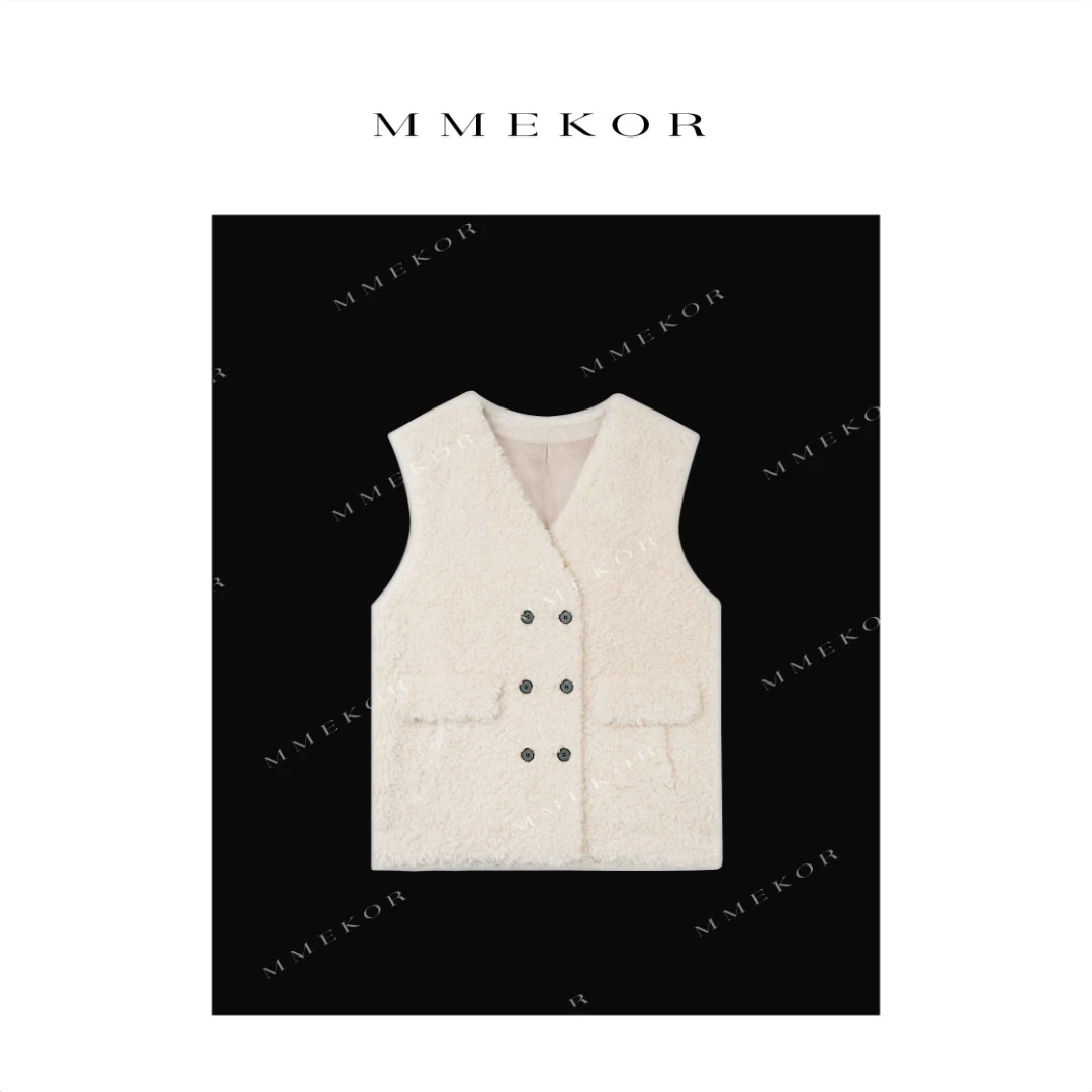 MMEKOR“晴山暮雪”马夹 2025新款秋款智性通勤气质马甲 30773