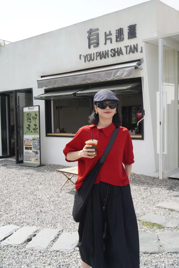 （花花服饰）552181重工纯色T恤