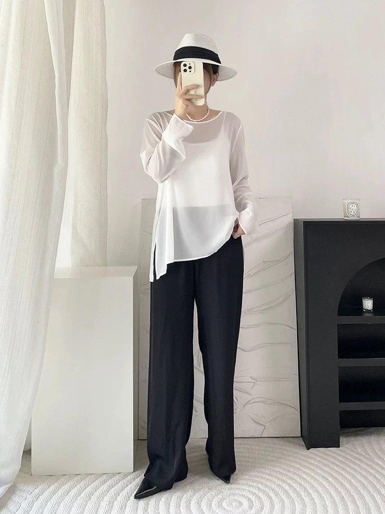 妮妮家7118夏季新设计感后背蕾丝拼接镂空防晒衫