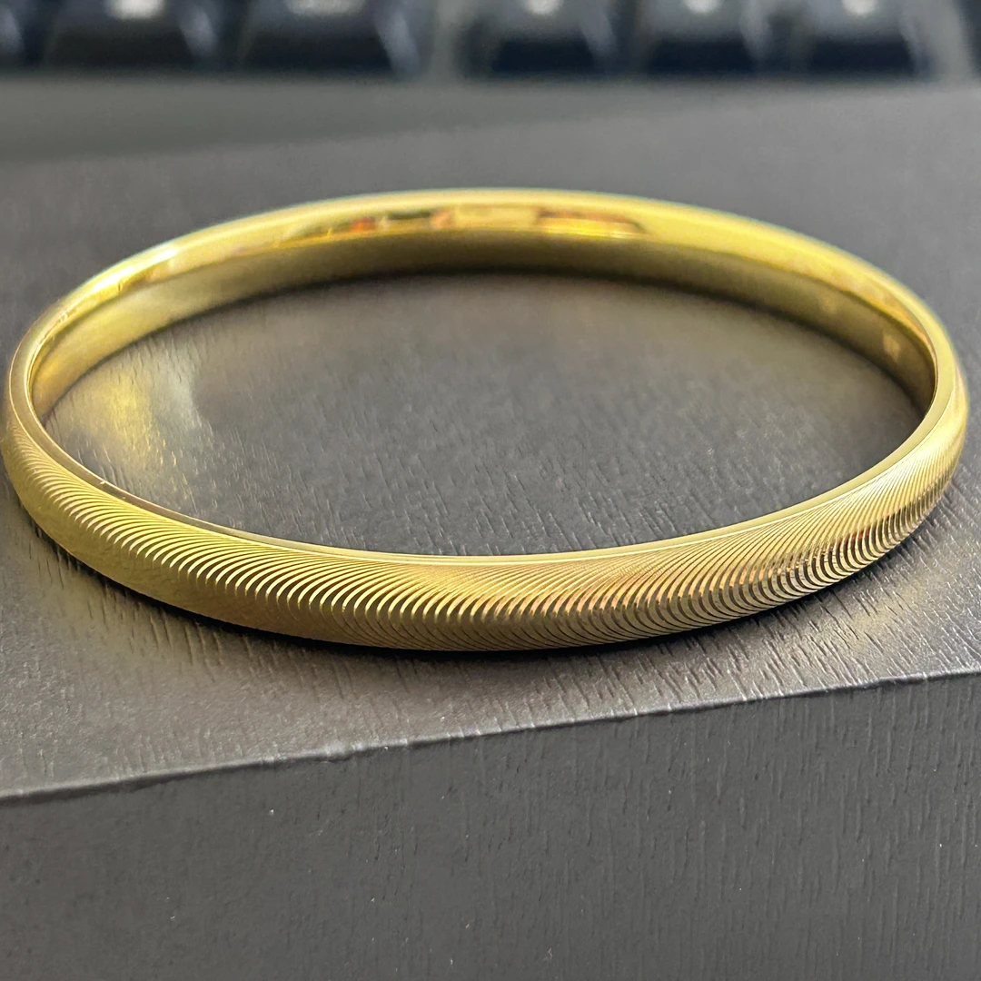 足银手镯 【店长专享】足银猫眼卡6MM手镯YSZ351