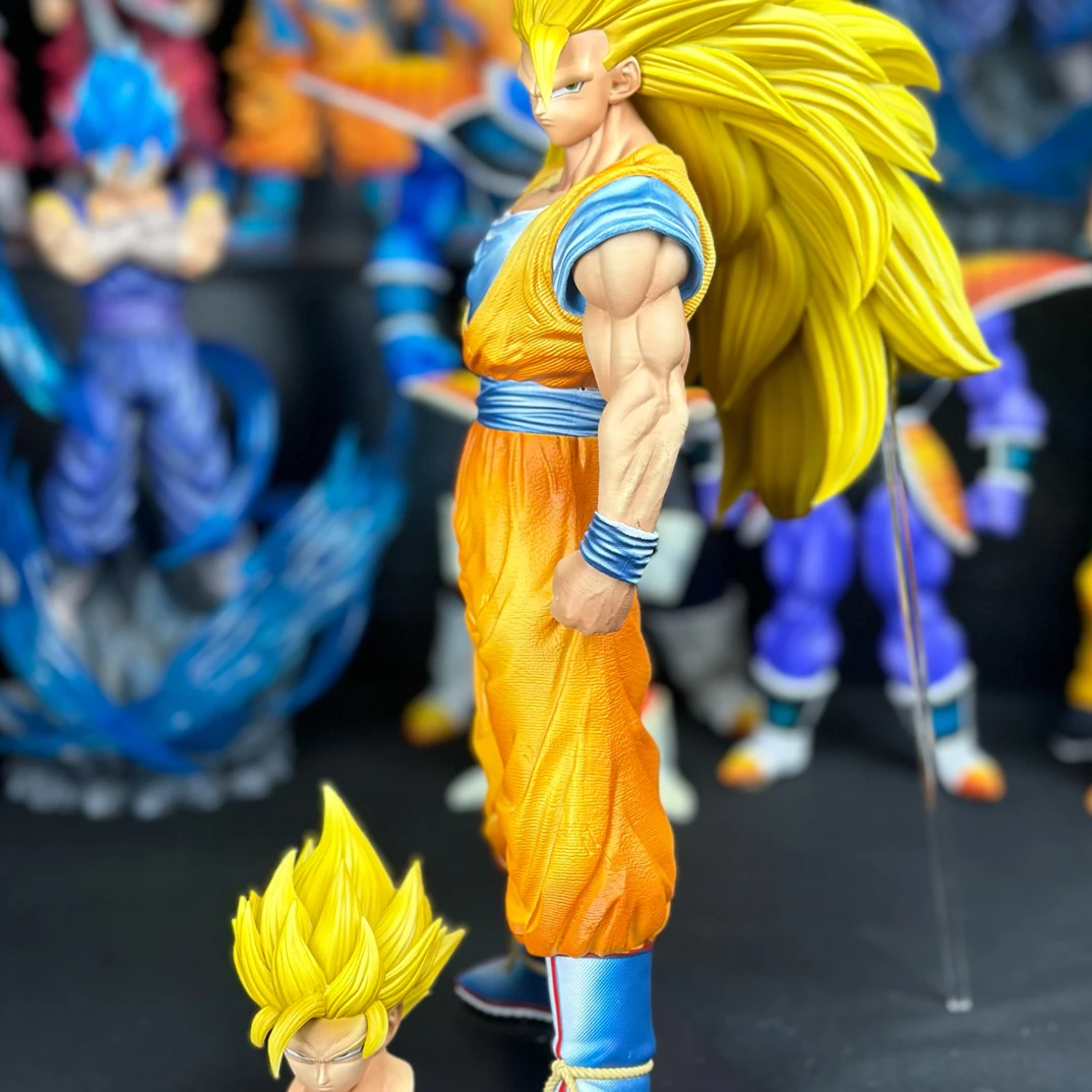 新品现货   七龙珠YS超二超三悟空（双头雕）   手办33cm