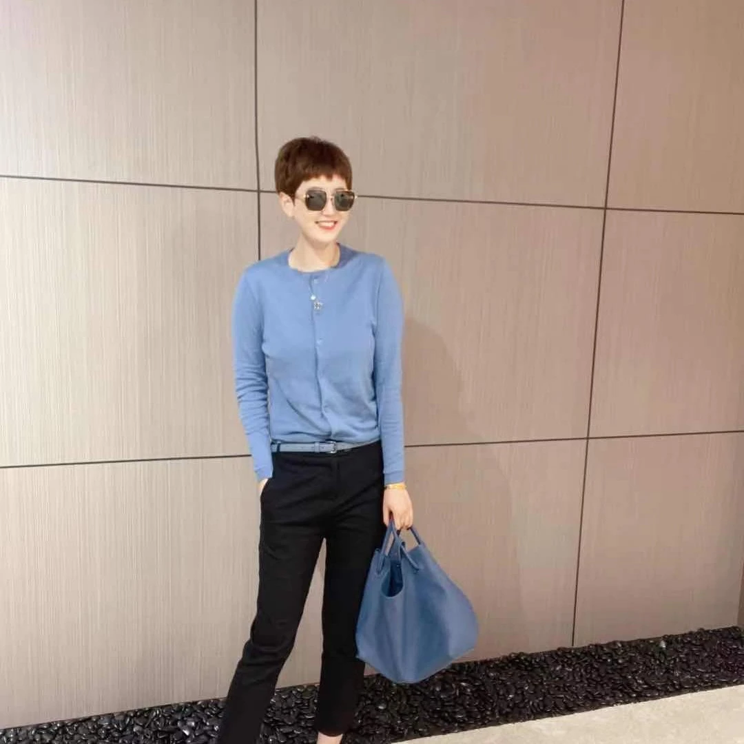 FL早春新款圆领单排扣针织开衫【2202】