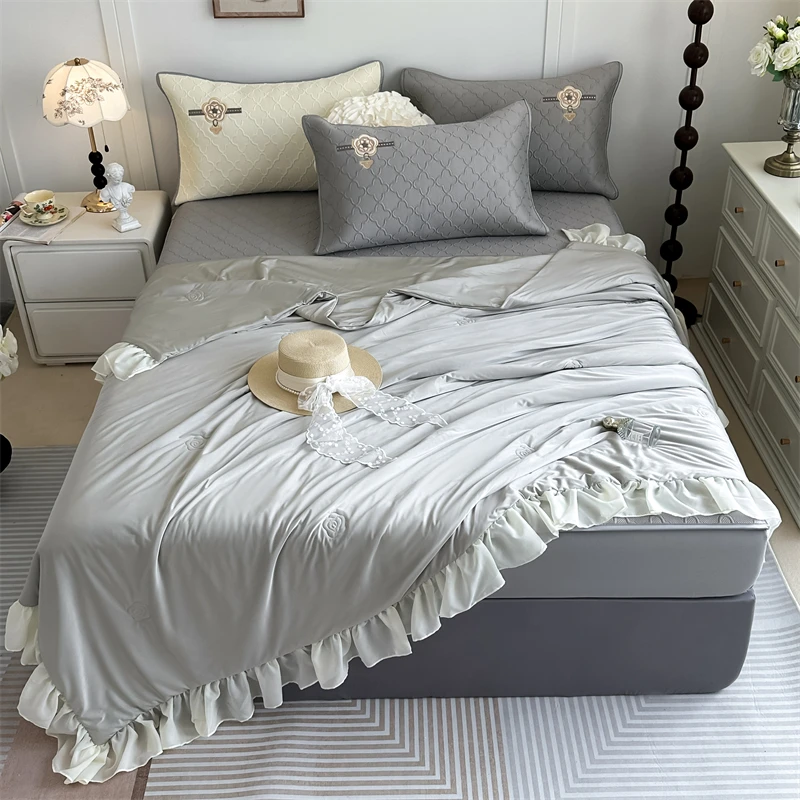 【正品A类】新款PE中分子床笠款软席凉席席子-玛奇朵系列四件套