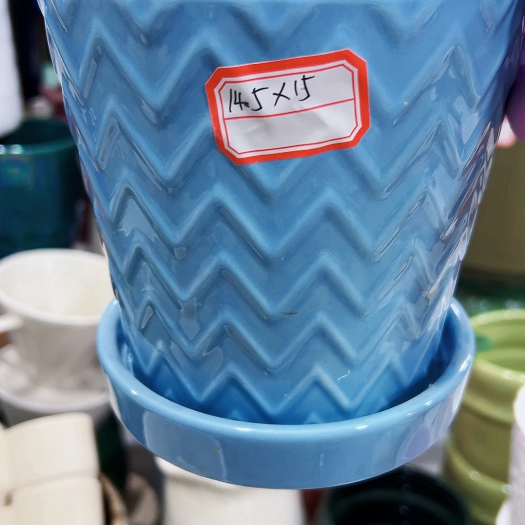 有孔外贸尾单陶瓷花盆凑单10米包邮