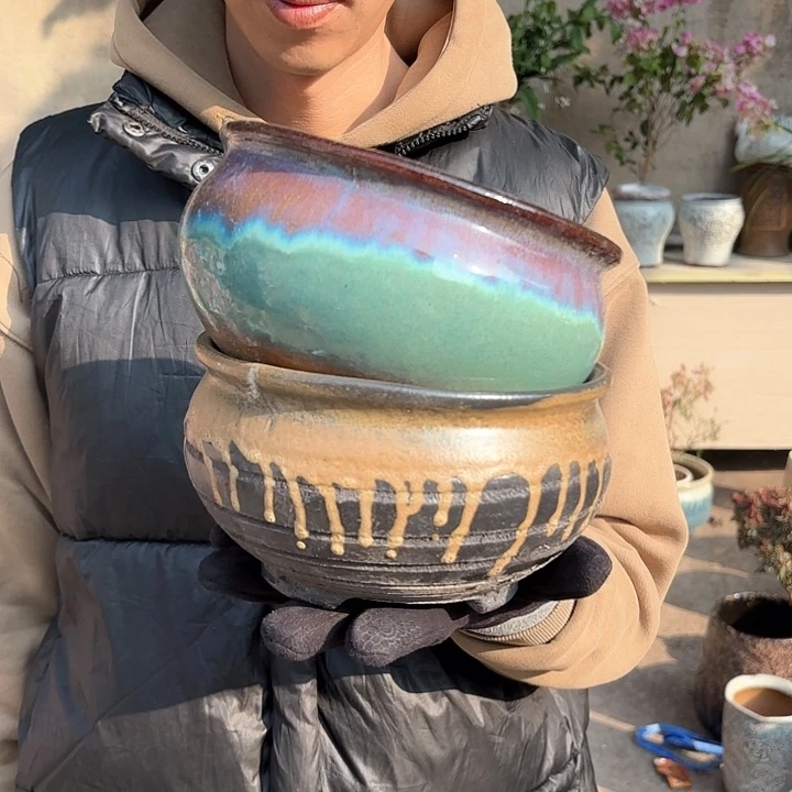 红陶颜色不挑两个口径18高度12