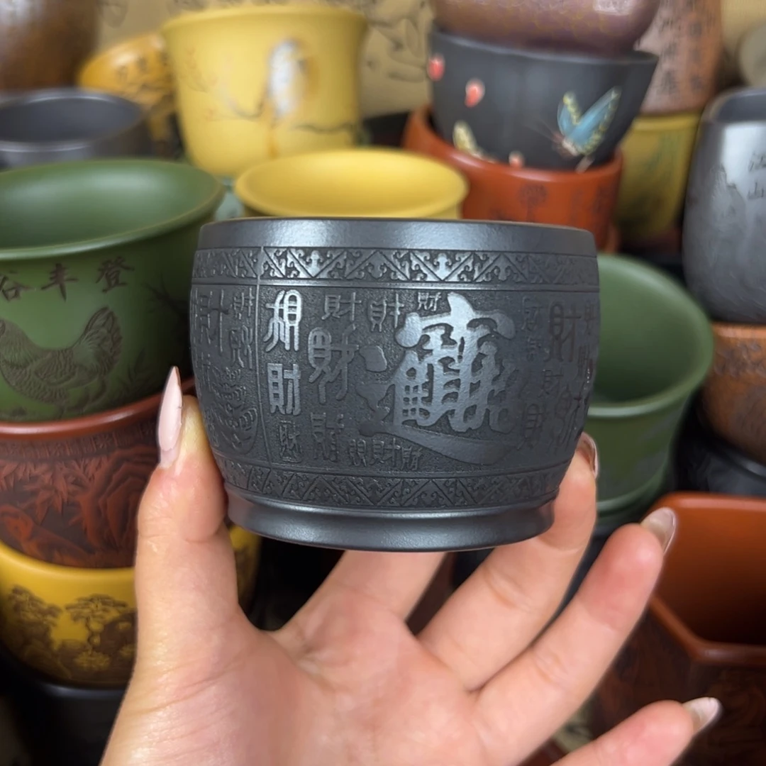 茶杯紫泥紫砂紫砂