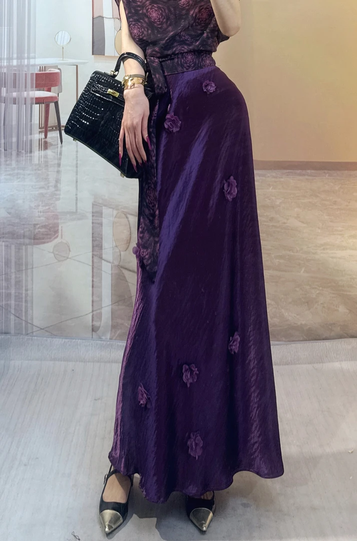 清仓NO退NO换花朵a字显瘦半身裙