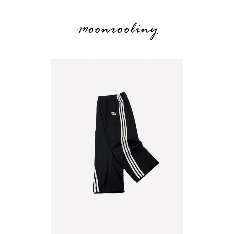 2025夏季男大童运动裤男孩薄款直筒裤宽松卫裤防蚊裤亲子装裤子