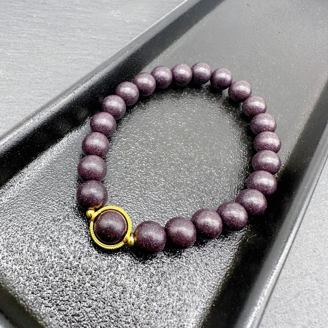 紫气东来合香珠8mm时来运转转转珠单圈手串