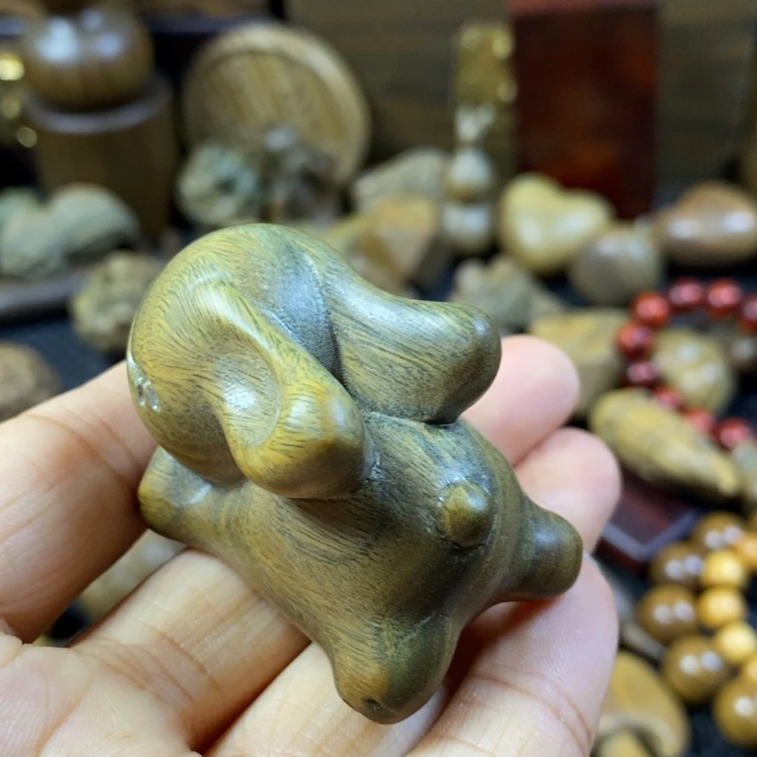陶瓷绿檀木制工艺品24
