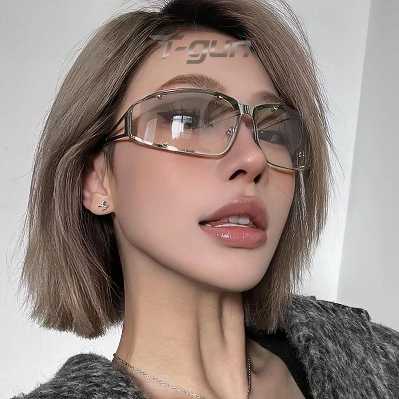 Y2K太阳镜镂空时尚款墨镜美颜成品太阳镜眼镜赛博朋克墨镜运动风