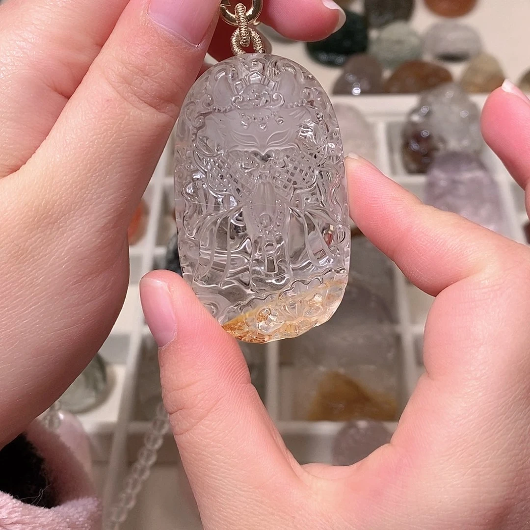 颈饰未镶嵌水晶黄胶花