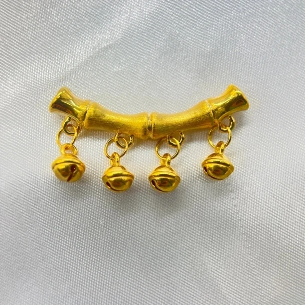 足金饰品/竹节铃铛弯管/1.20/1B5C1982/h