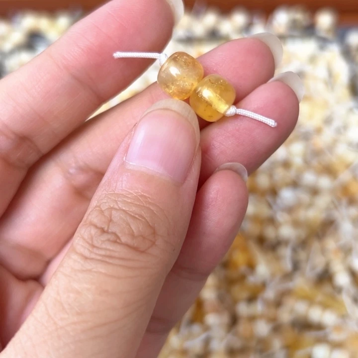 裸石蜜蜡未镶嵌8.5mm一对