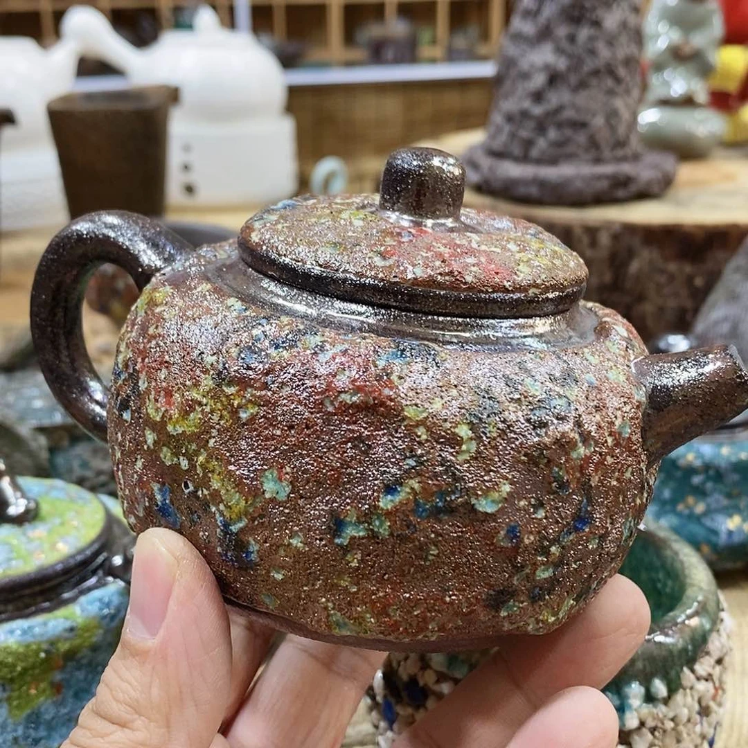 粗陶志野柴烧茶器