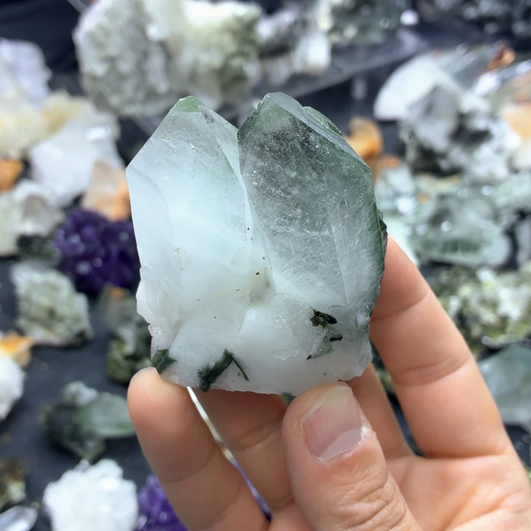 石材超美双晶绿幽