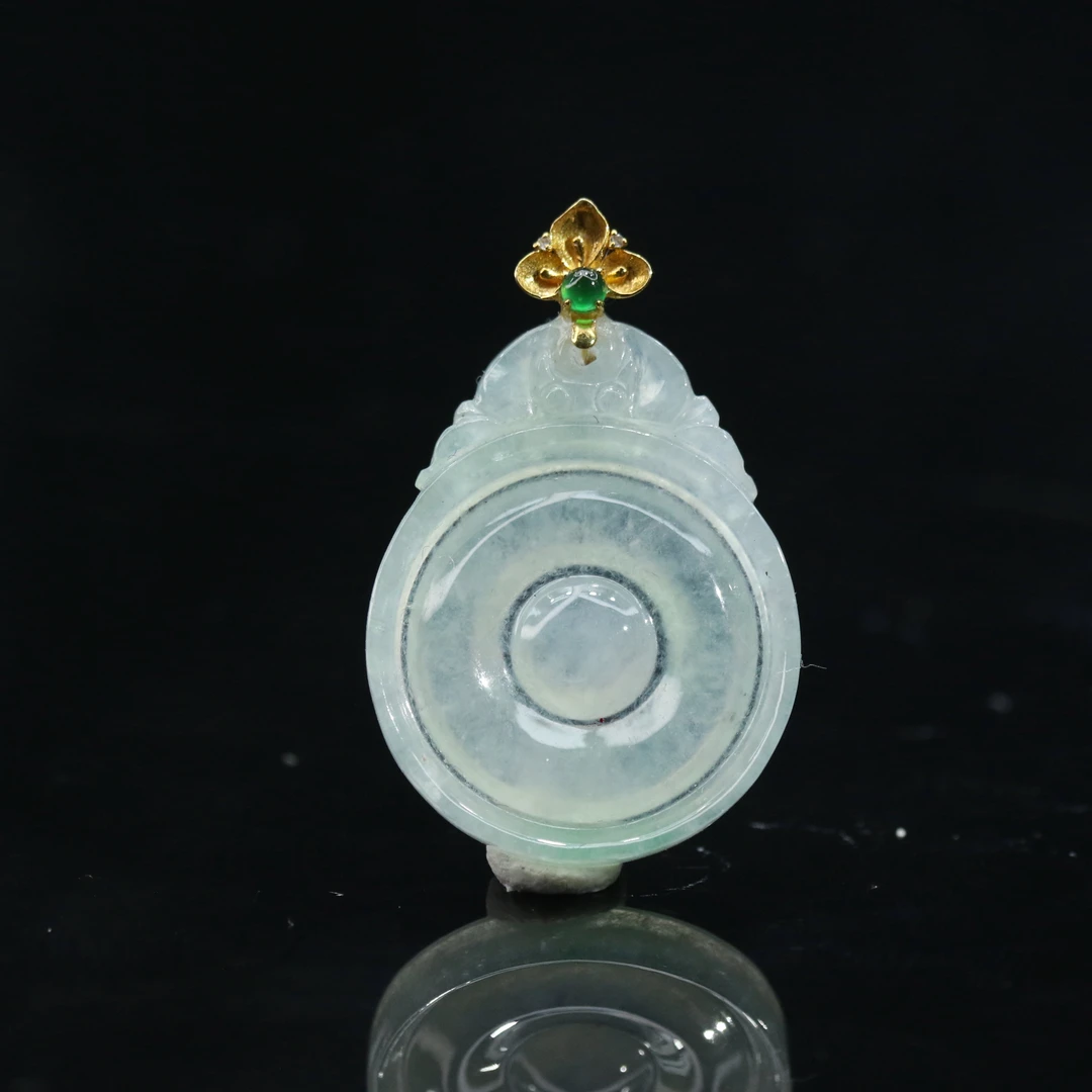 FC35天然缅甸翡翠A货18k福贝吊坠/301146/保利厦门拍卖