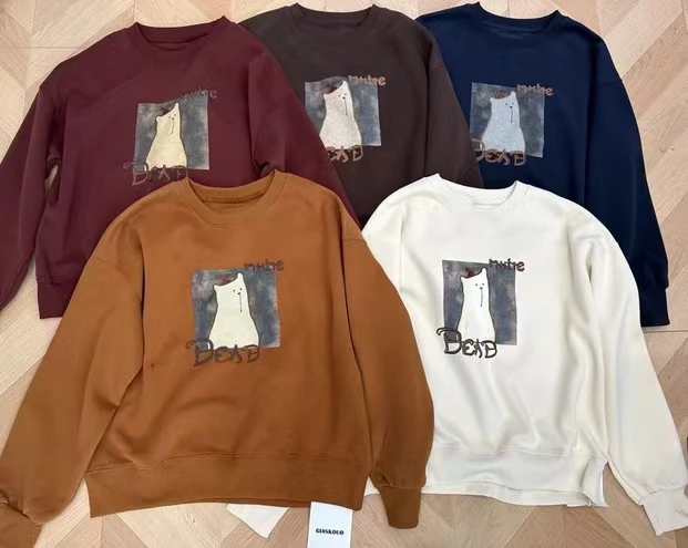 卡通印花6685788圆领卫衣女新款宽松休闲百搭上衣