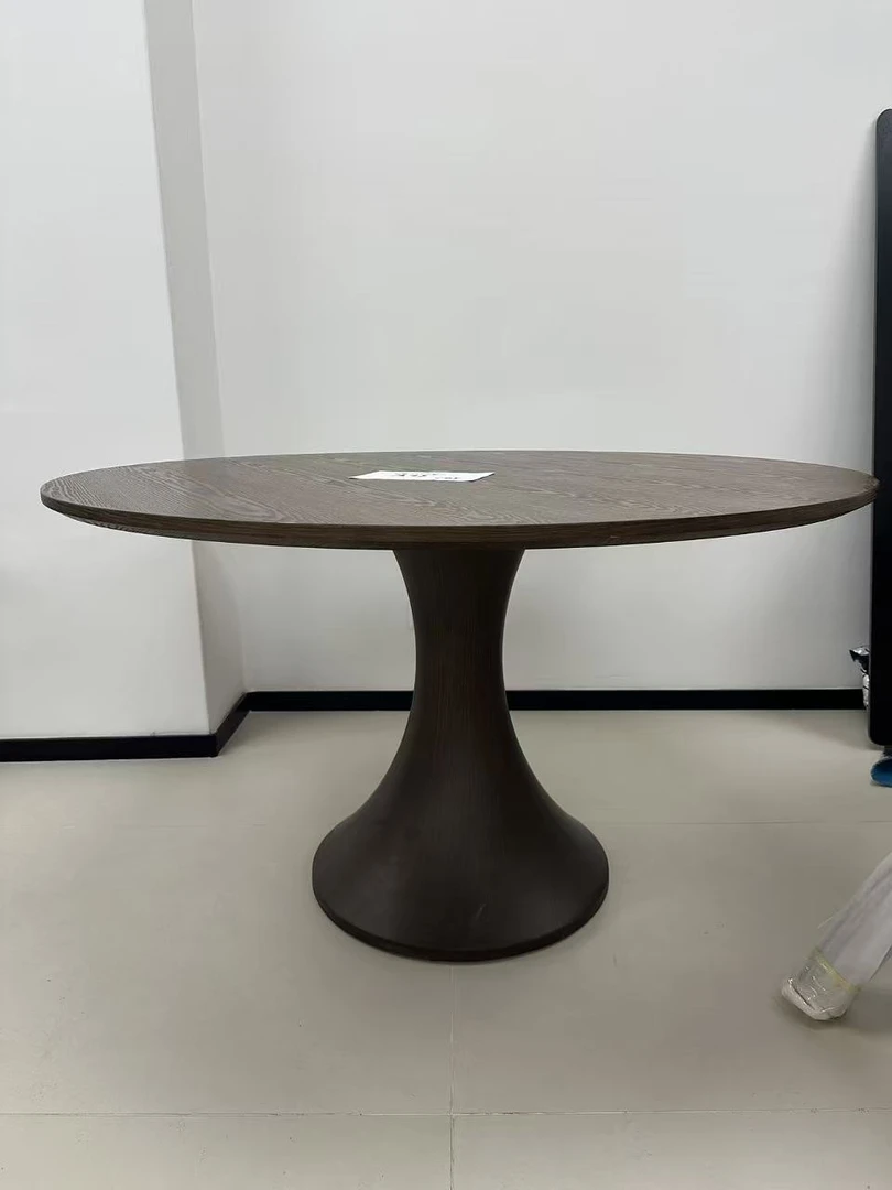 小蛮腰纯圆轻奢餐桌家用创意简约桌椅意式极简客厅清样产品059