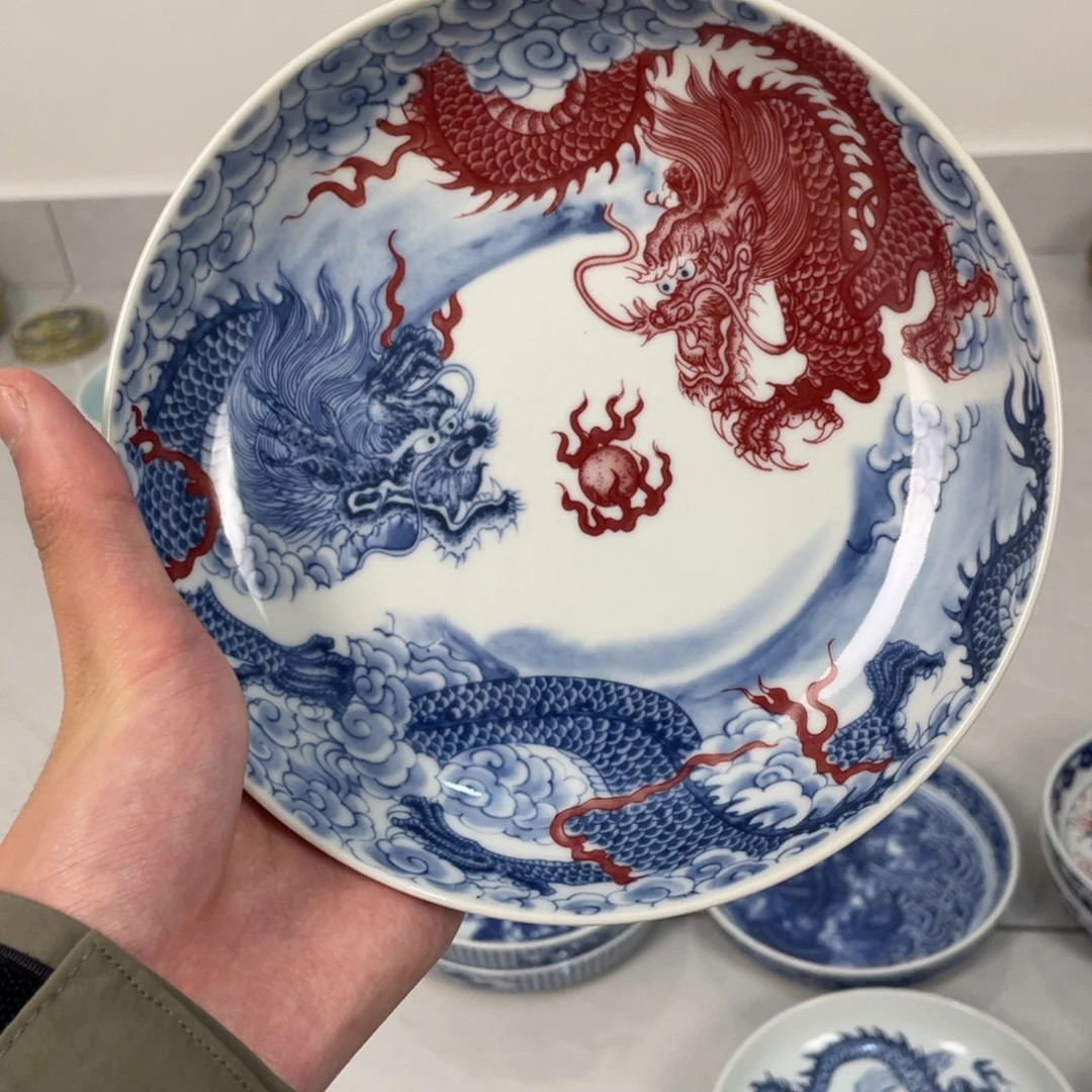 摆件景德镇双龙壶承jjj