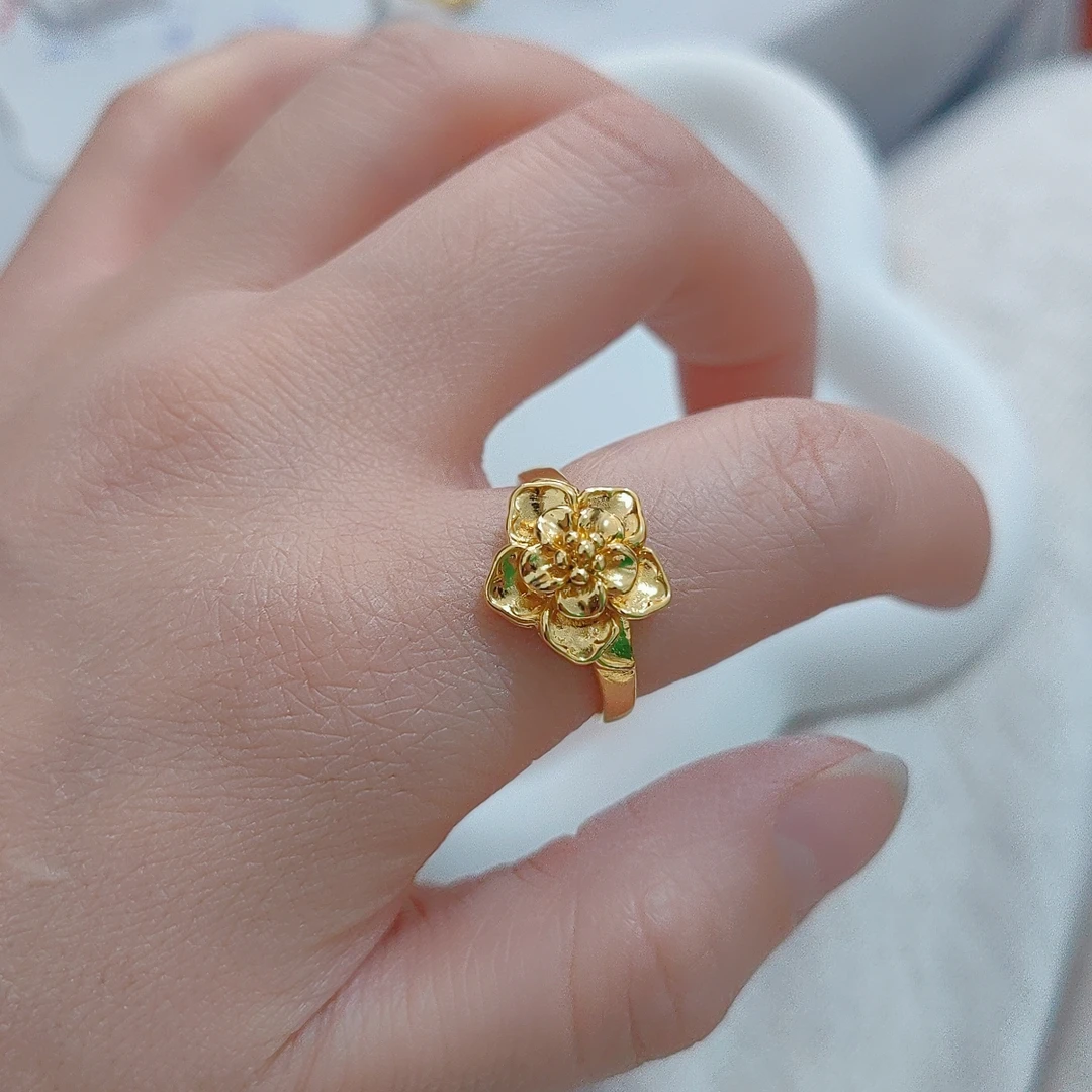 铜合金戒指 【B475】时尚开口 简约百搭戒指 防金色 久不掉色