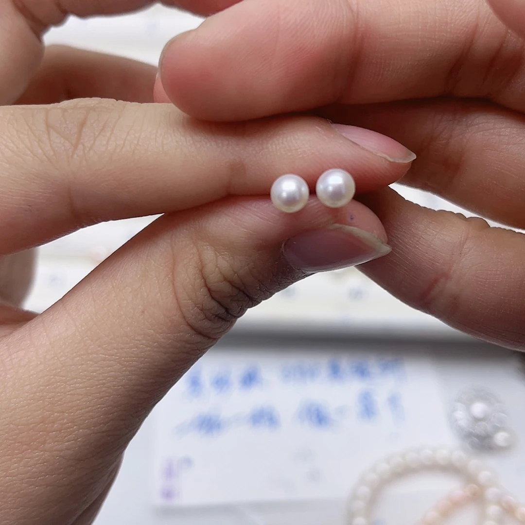 淡水珍珠耳饰银S925镶嵌&****&