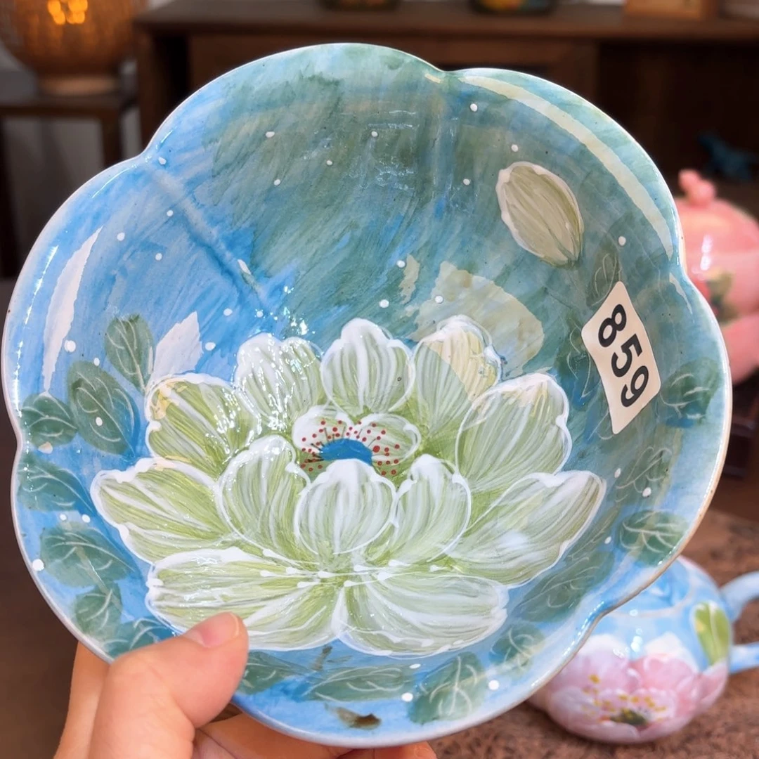 景德镇手绘高温釉下彩陶瓷茶具