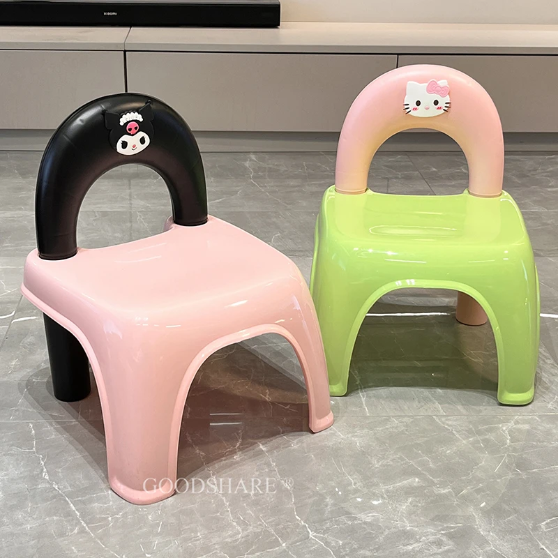 儿童小凳子家用浴室洗澡凳可爱卡通门关换鞋凳加厚加固背靠小椅子