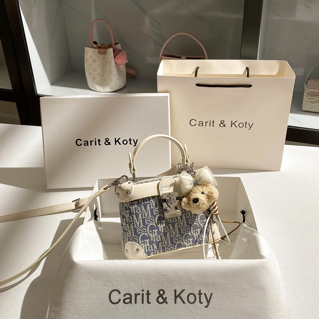 CARIT KOTY小众高级感女士单肩盒子包包女2025新款百搭通勤斜挎包