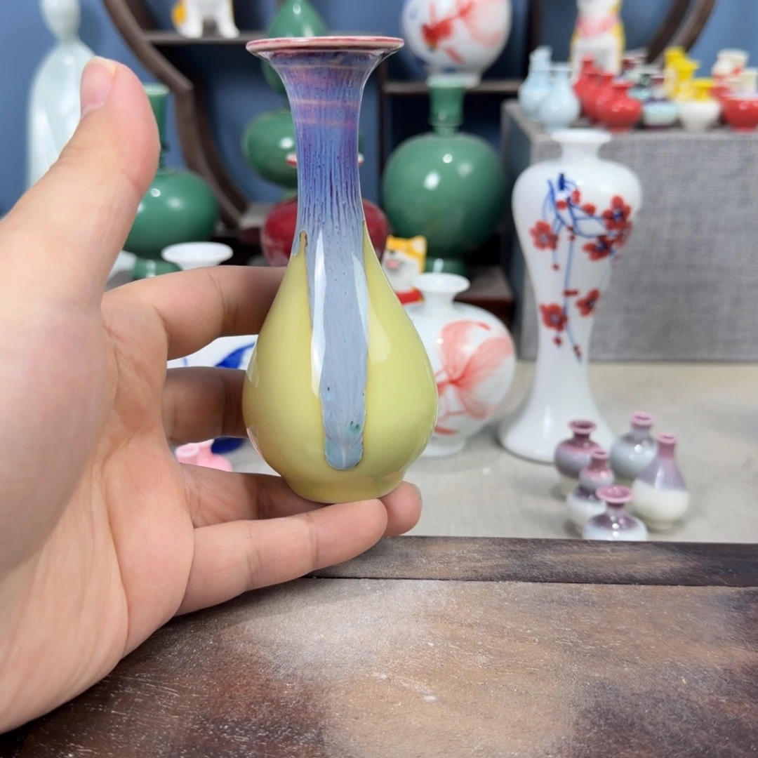 陶瓷手工小花器摆件