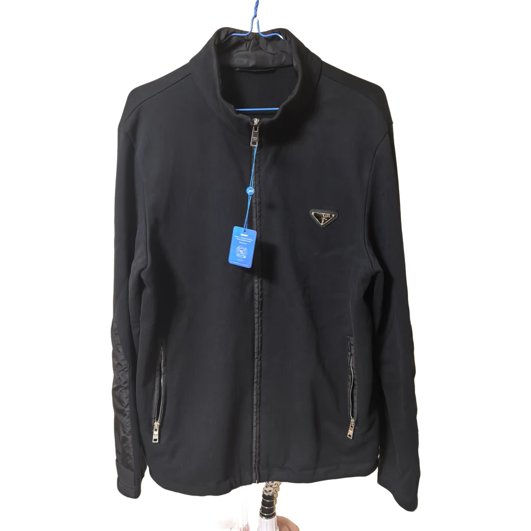 99新 Prada/普拉达 0904普拉达三角钢标纤维混纺夹克/l/99