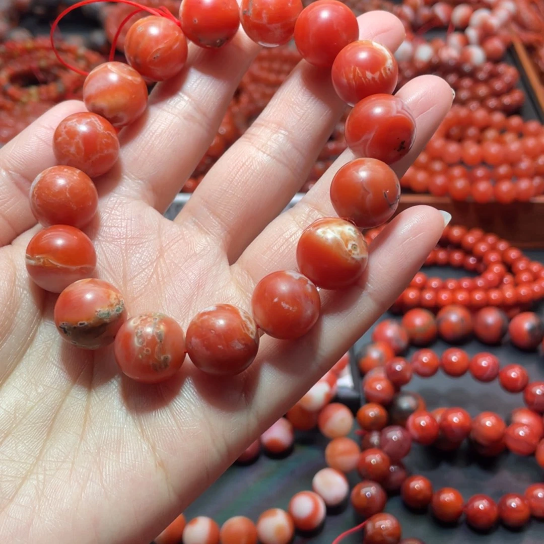 南红玛瑙手链未镶嵌