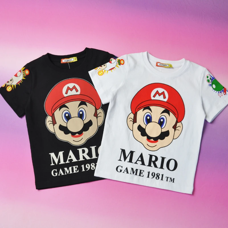 559短袖 超级玛丽短袖T恤夏季亲子装圆领上衣