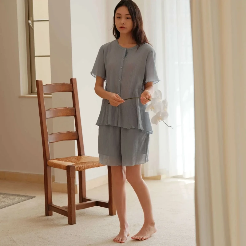 《海城朵朵》朵朵可可 251-061女春夏家居服短袖七分裤套装