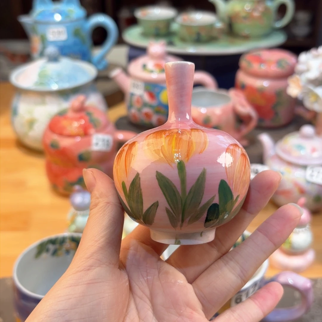 景德镇手绘高温釉下彩陶瓷茶具