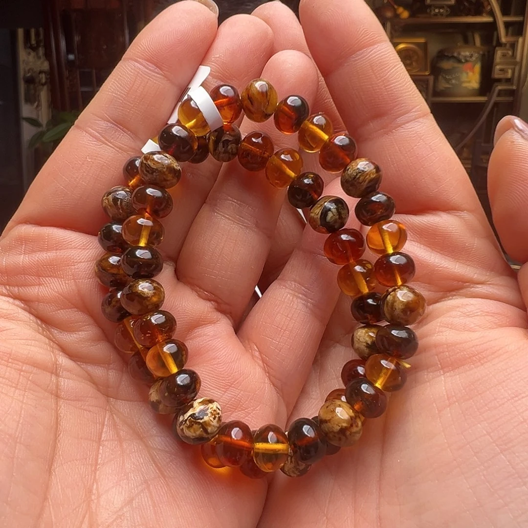 琥珀未镶嵌裸石抚顺琥珀10272八多样性发其一