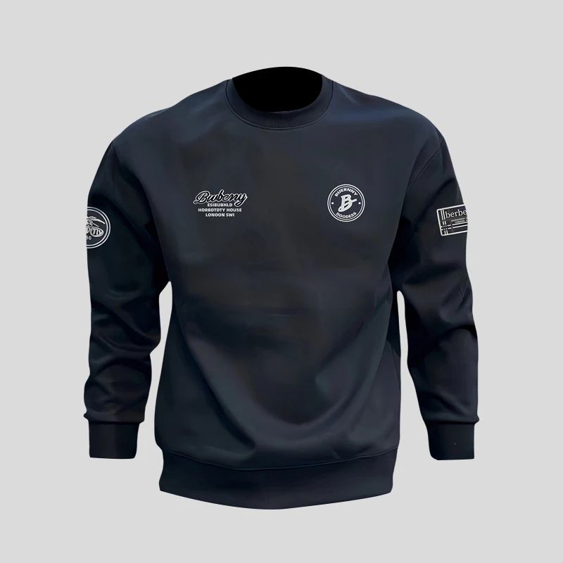 ohmmayby美式重磅圆领卫衣男士秋冬潮牌痞帅男装时尚潮流休闲长袖