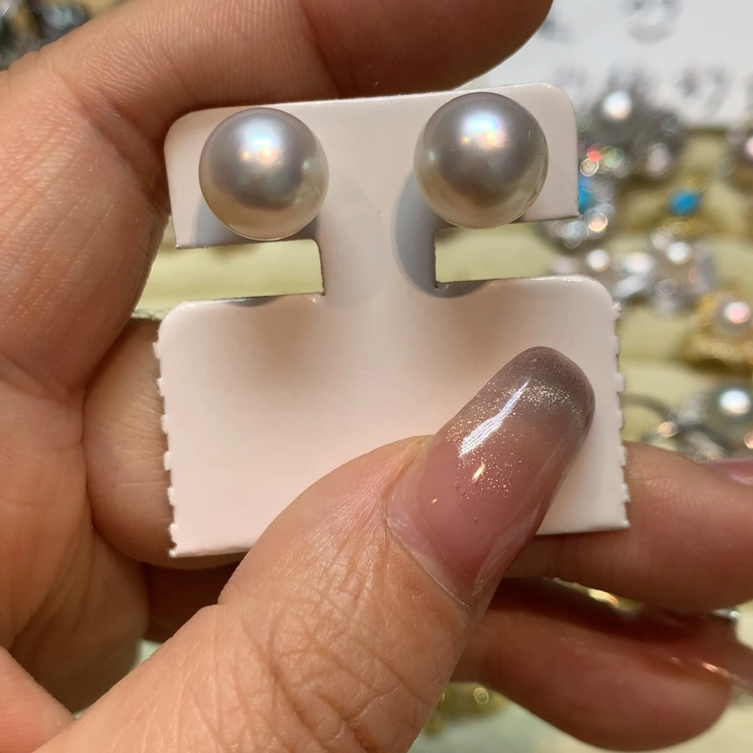 海水珍珠耳饰18K金镶嵌