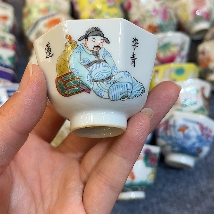 手绘茶杯盖碗陶瓷