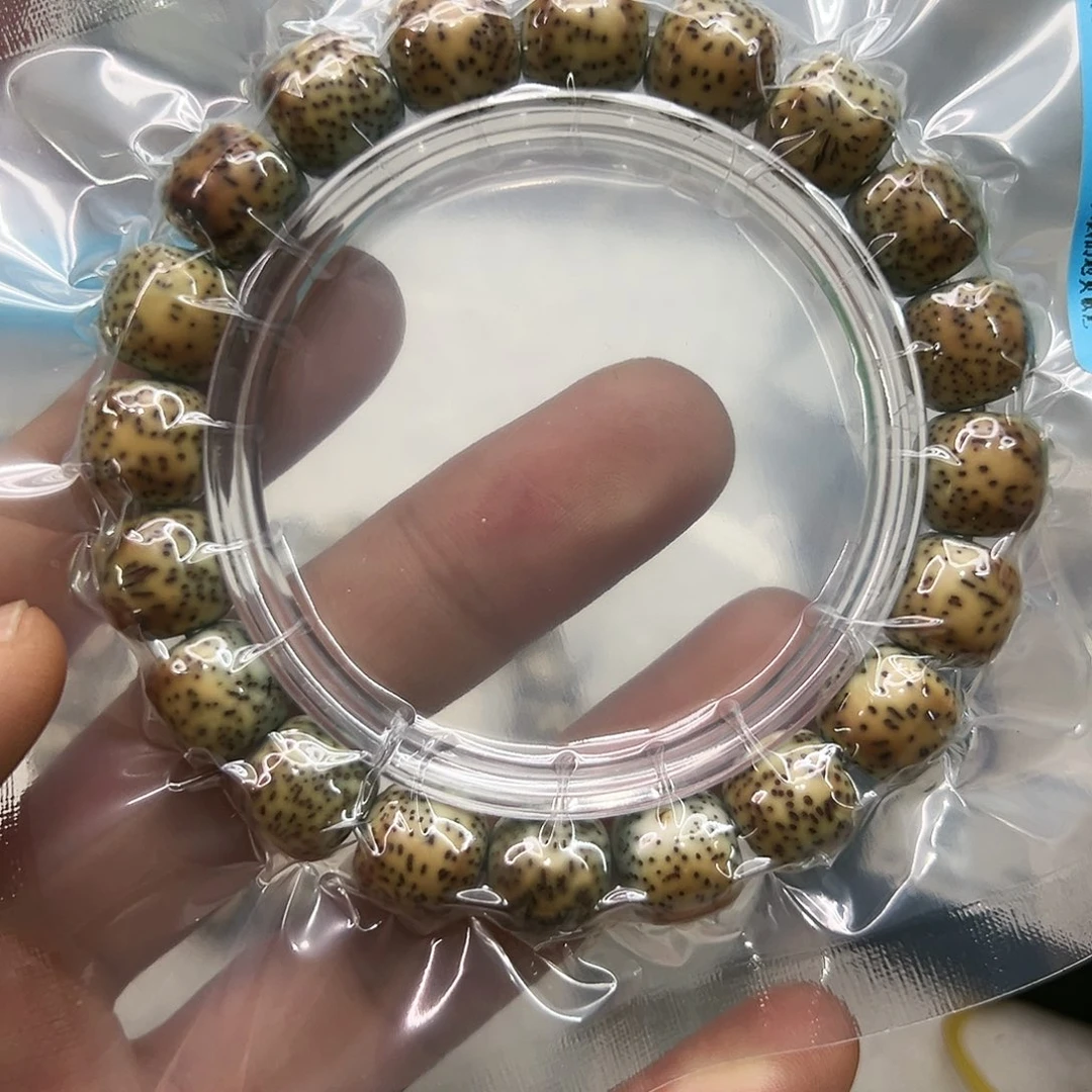 星月菩提手串48高端糯冰火烧云石玉星月菩提单圈12