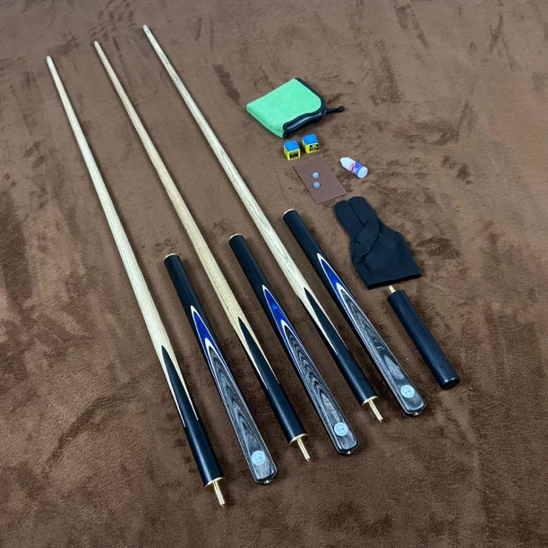 斗旗月魂10mm小头台球杆中式黑八分体小头杆入门桌球杆斯诺克九球