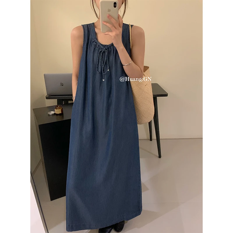 (清清)设计感牛仔背带裙-28582