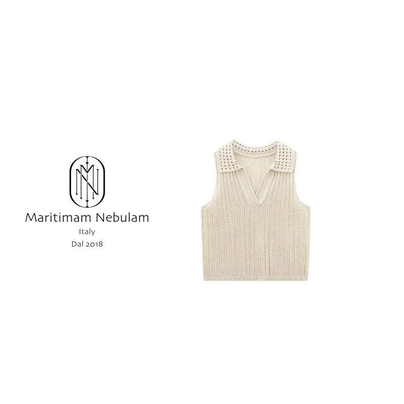 MN"森系复古"莱塞尔亚麻混纺无袖针织衫 SZ1106