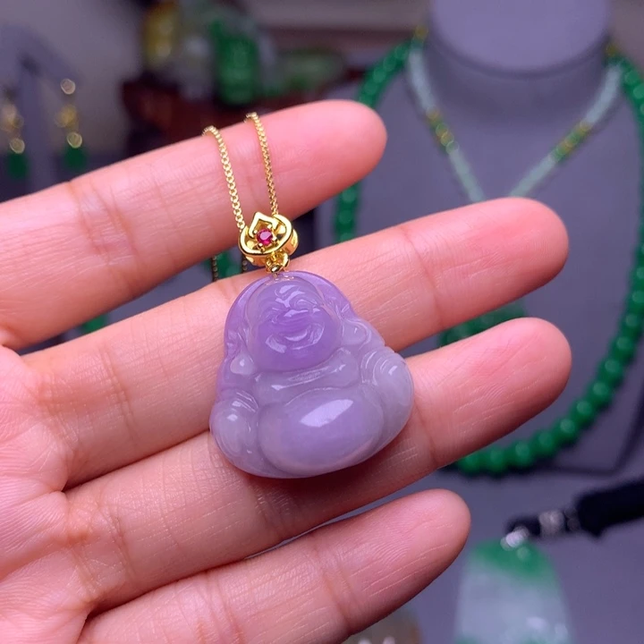 翡翠未镶嵌吊坠(赠链)