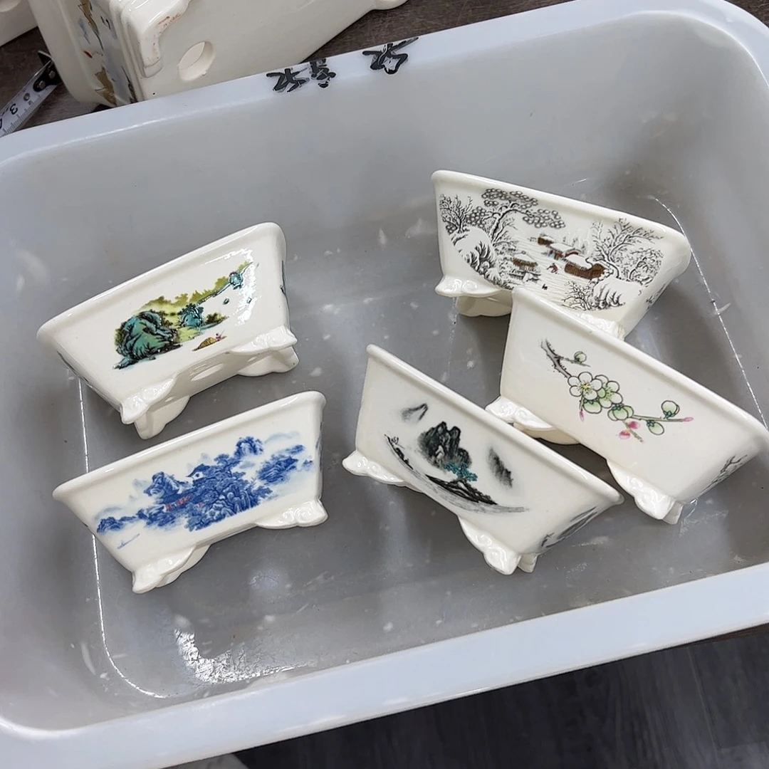 紫砂花盆25号瑕疵5个9/8/4cn