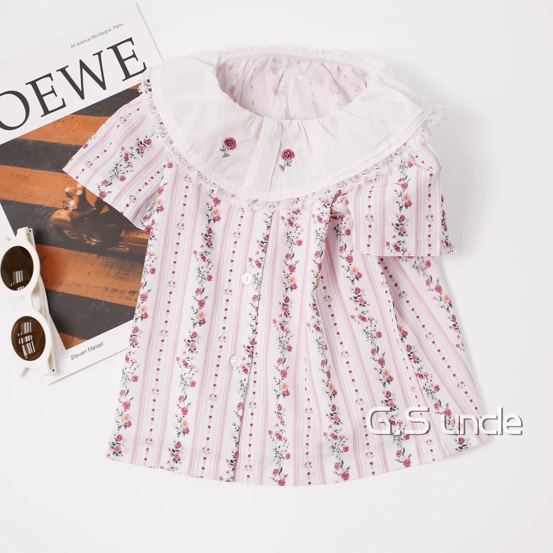 【粉红泡泡】Z088儿童女童洋气时尚韩版衬衫