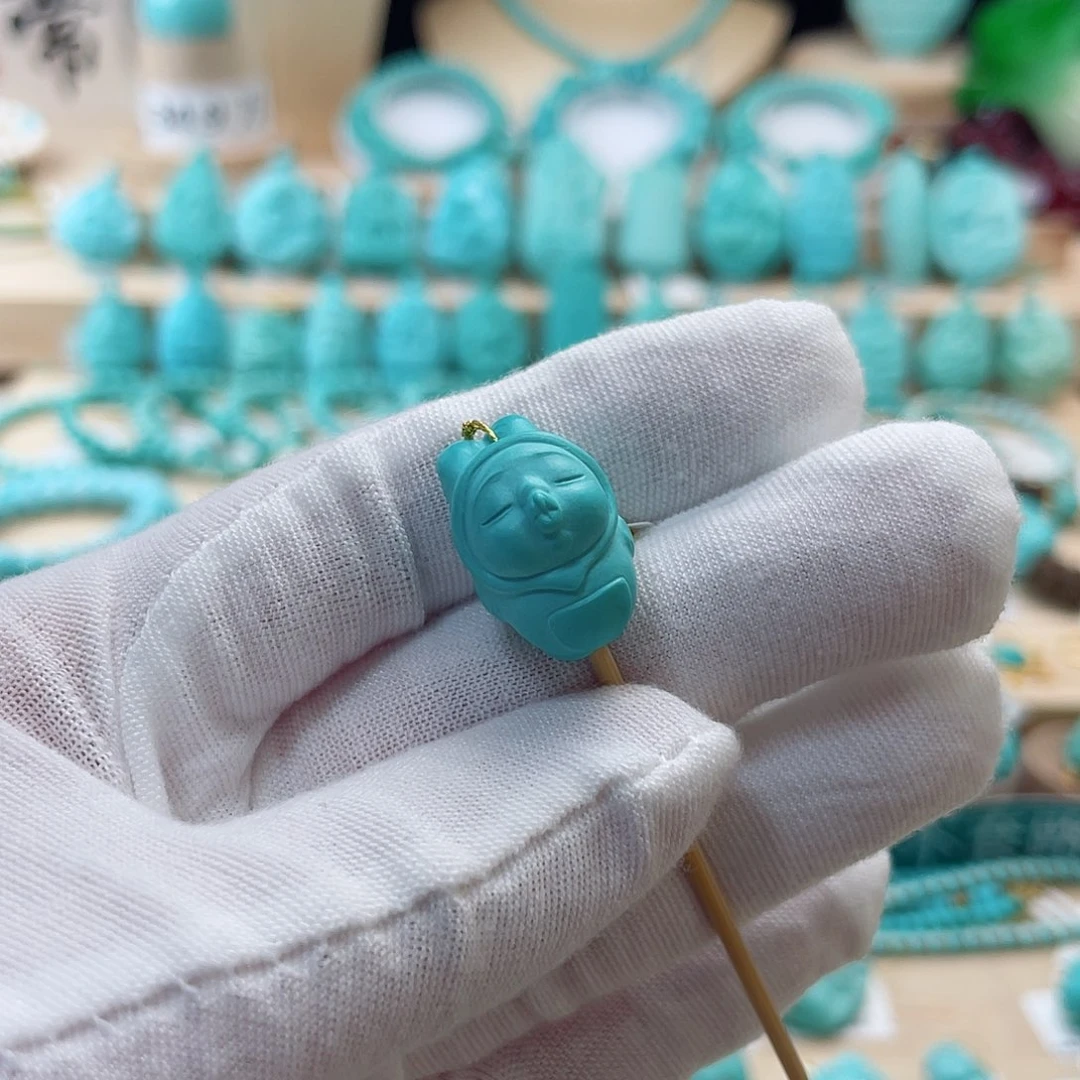 未镶嵌绿松石珠宝半成品