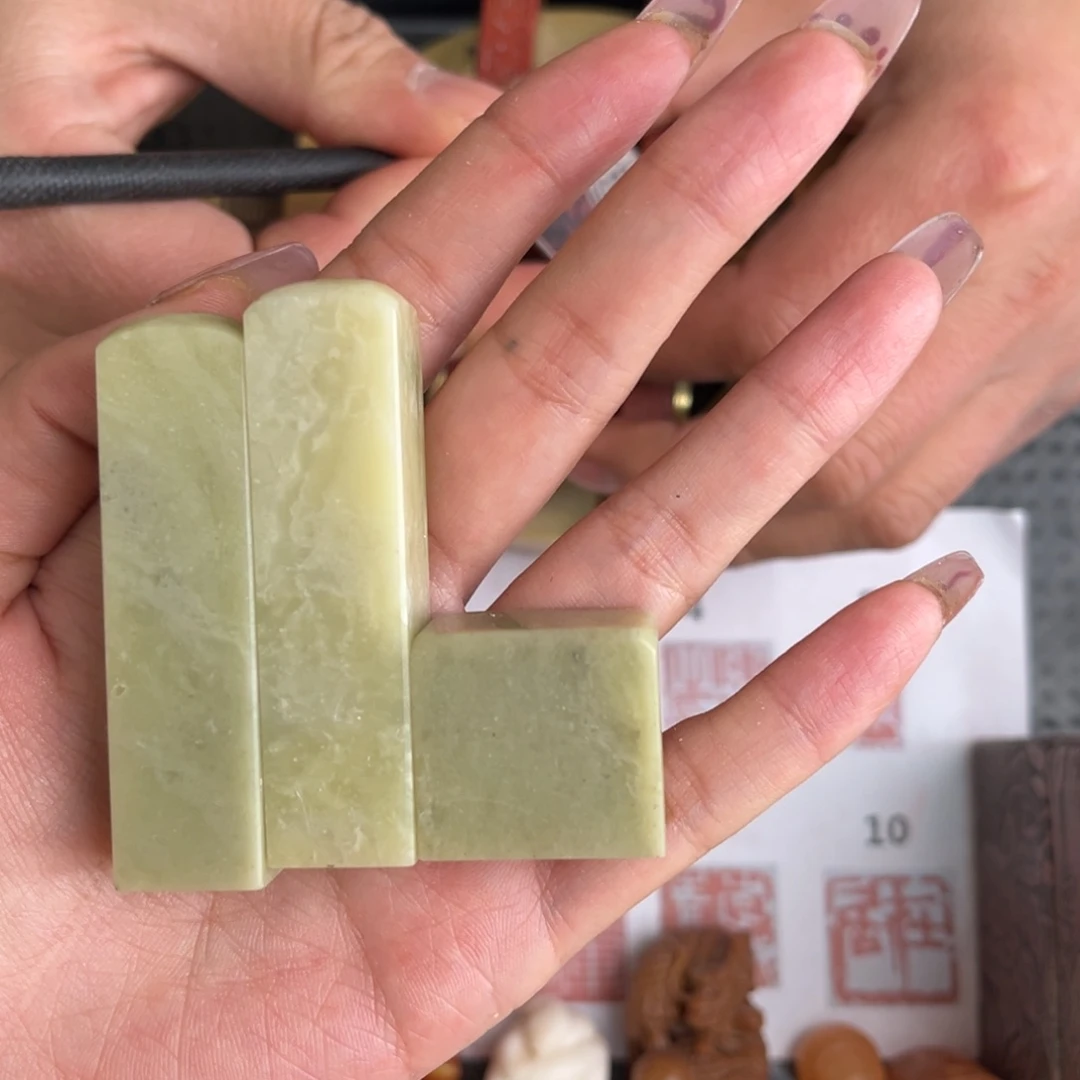 青田石孤*现场纯手工篆刻